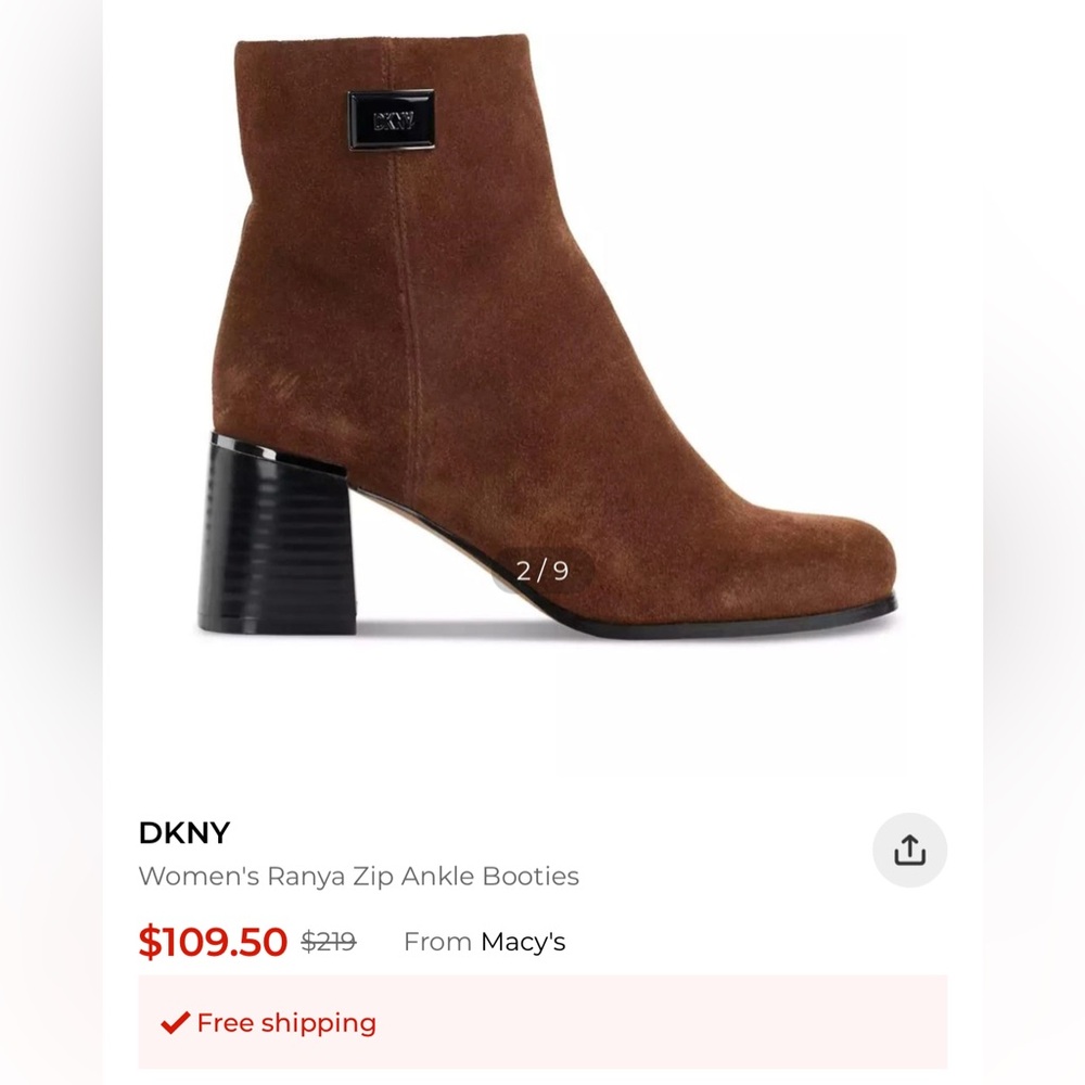 DKNY Women's Ranya Tan Ankle Booties